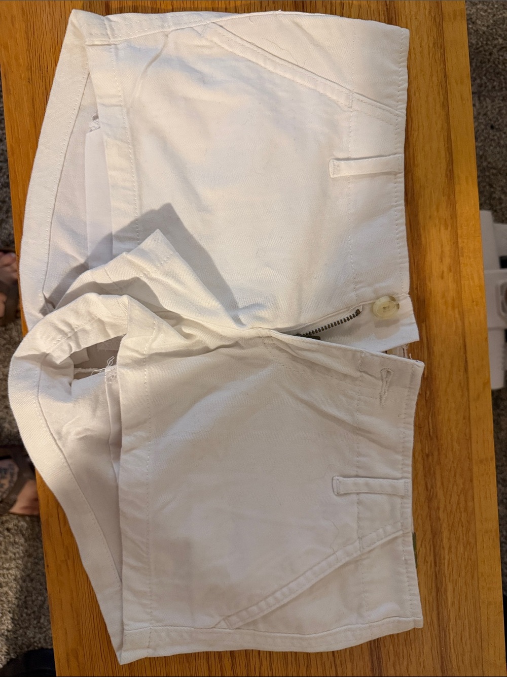 White Casual Cotton Pants